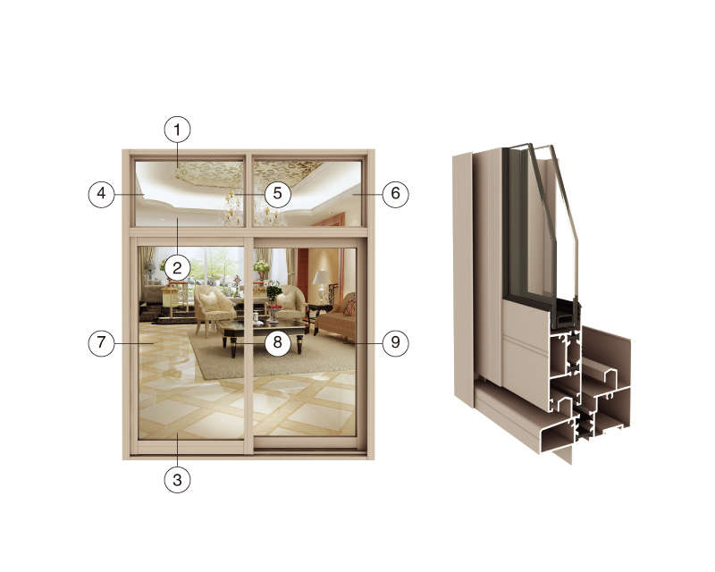 802断桥隔热推拉窗系列