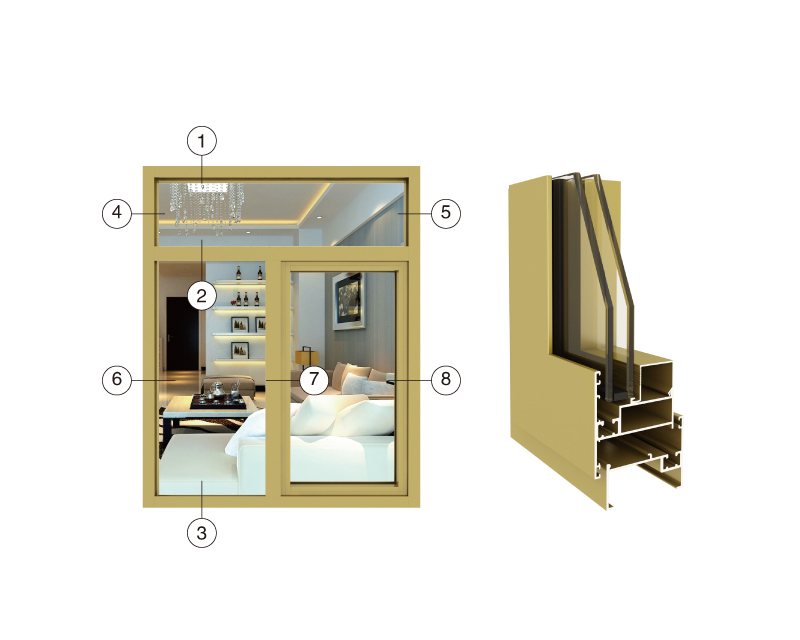 ZJ55断桥隔热平开窗系列