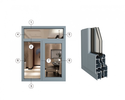 GP60B断桥隔热平开窗系列